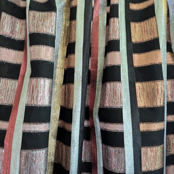 Sezane NWT metallic plaid midi skirt | Womens 40 S/M - Picture 4 of 5